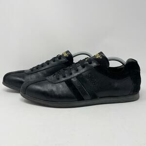 Gaudi Black Leather Suede Sneakers Mens Size EU 44 US 10.5